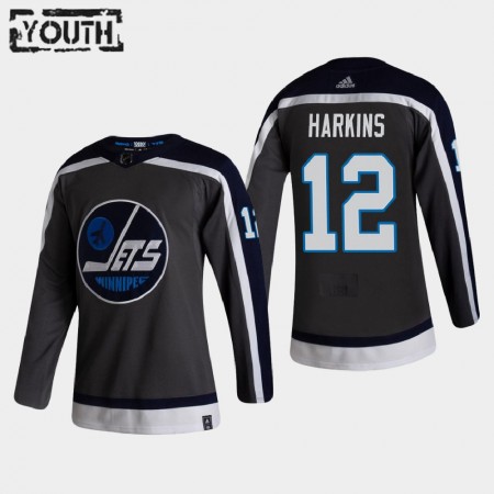 Kinder Eishockey Winnipeg Jets Trikot Jansen Harkins 12 2020-21 Reverse Retro Authentic
